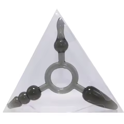Three-piece anchor combination three P-head anal plug for adult sexual toys to expand the anus.