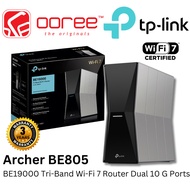 TP-LINK ARCHER BE805 BE19000 TRI-BAND WI-FI 7 ROUTER WITH DUAL 10G PORTS, EASYMESH-COMPATIBLE, TP-LI