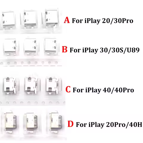 2-5Pcs Type-C Charging Port Connector For Alldocube IPlay 20 20Pro 30 Pro 30S 40 40H U89 Tablet Repa