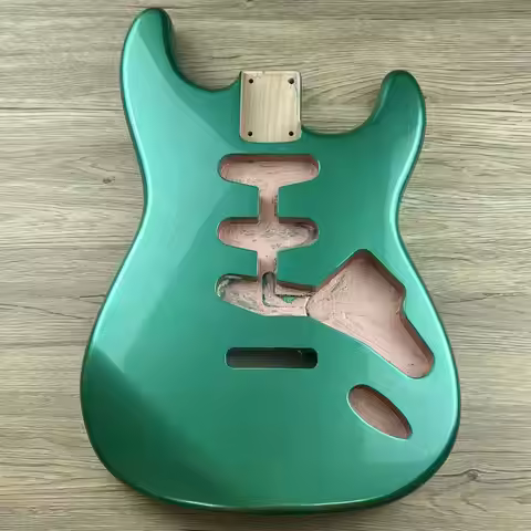 ST Alder Electric Guitar Body - Metallic Green Gloss Polyester Finish | Replacement Part for Stratoc