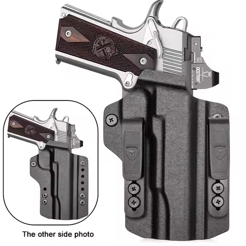 IWB,OWB,Holster For Colt 1911,Fits 1911 5'' No Rail，Hybrid Kydex&Nylon Gun Holster
