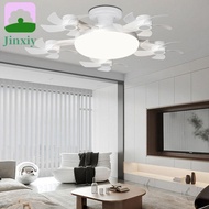 JINXIY 5 Heads Ceiling Fan Light, 2 in 1 3 Lighting Modes Hanging Fan with LED Light, Modern Wind Sp