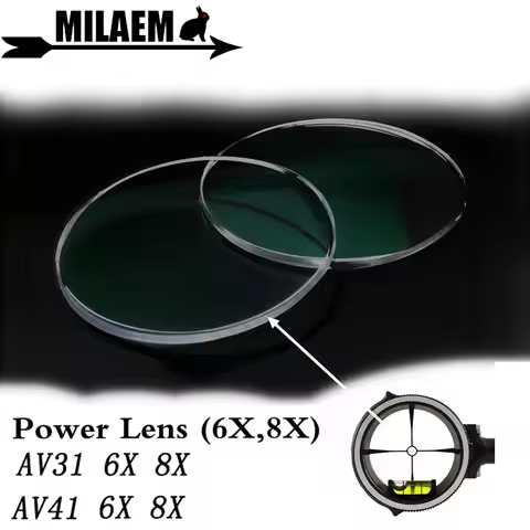 Archery Compound Bow Sight Power Lens Scope Sight AV31/AV41 6x 8x Compound Bow Resin Diameter 35mm/4