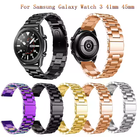 20 22mm For Samsung Galaxy Watch 42 46mm galaxy watch 3 45mm 41mm Active 2 40mm 44mm Stainless Steel