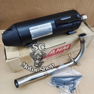 Ahm Matic Standard Racing Exhaust End Carbon Mio Beat Vario