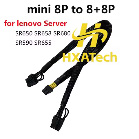 HXATech - mini 8pin to 8+8p PCIE Graphic Card Power Supply Cable for Lenovo SR658 SR680 SR590 SR655 