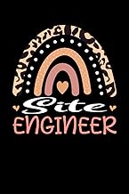 Site Engineer Rainbow leopard Appreciation: Lined Notebook / Journal Gift , 120 Pages , 6X9 ,Soft Co