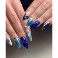 Press On Nails Handmade Y2k Blue