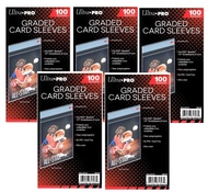 5 Ultra Pro Graded Card Sleeve Packs with Resealable Strip 500 Total (5 100ct Packages). Protects Gr