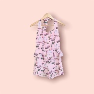 Lyn around [แท้💯] Jumpsuit จั้มสูทคล้องคอลายน่ารัก (Pink)