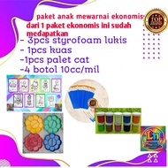 paket lekap mewarnai paket styrofoam lukis lekap paket lengkap styrofoam termurah