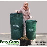 Terlaris Compost Bag LARGE Easy Grow Size L ( 200 ) Liter Dia 50 x t 102 cm planterbag planter bag T