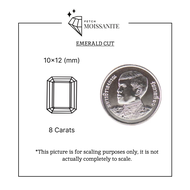 Emerald Cut Moissanite Diamond D-Color VVS1 {5x7mm - 10x12mm} - เพชรโมอีส สี่เหลี่ยมตัดมุม/เพชรโมซาไ