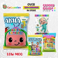 Siap 2 Hari Cocomelon Party Chip Bag/Birthday Goodies Bag
