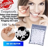 [ isi 85 butir ]PENAMBAL GIGI / TEMPTOOTH / GIGI PALSU / LEM GIGI DL