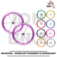 Wheelset Pushbike Rockfish K02 Superlight Wheel Set Push Bike Rock Fish K-02 Gipsy Super Light Ngaci