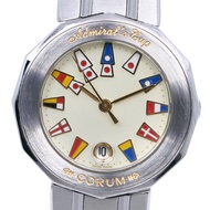 二手CORUM Admiral's Cup 手錶，型號 39.610.20V50B，不銹鋼，石英機芯，模擬顯示，象牙色錶盤，女士。