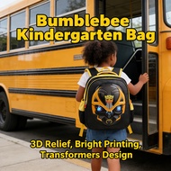 Kindergarten Bag 3D Cartoon Transformers Bumblebee Children School Backpack Bag for Boys