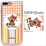 【Sara Garden】客製化 軟殼 蘋果 iphone7plus iphone8plus i7+ i8+ 手機殼 保護套 全包邊 掛繩孔 可愛小熊寶貝