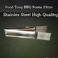Korean BBQ Food Tong High Quality Stainless Steel Food Tongs 23cm