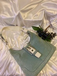 絕版蒂芬妮藍🦋coach麂皮賈姬包、手提包、肩背包、古董包