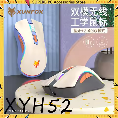 New XUNFOX XYH52 Wireless 2.4G Bluetooth Dual-Mode Mouse Silent Office And Gaming E-sports Desktop L