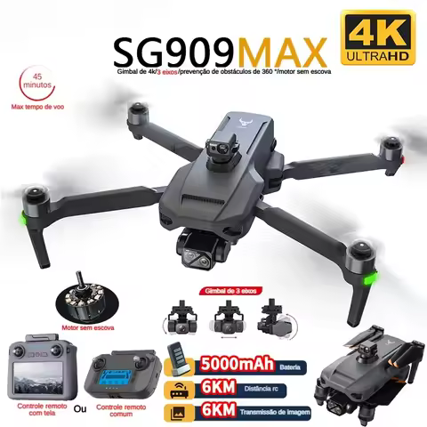 ZLL SG909 SG909MAX Professional Drone With 4K Camera 3-Axis Gimbal 5G 360 Obstacle Avoidance Touch S