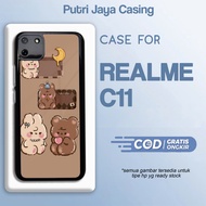 HP REALME C11 Phone Case ANIME BEAR Motif 07 Hardcase Softcase Aesthetic Premium Cool Accessories Si