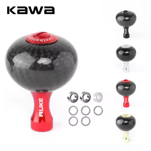 Kawa Carbon Fiber Reel Knob Ball Type Dia 38mm Weight 13.5g Include 2pcs Bearing For S/D Reel Fishin