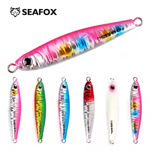 SF16 Cast Metal Jig Slow Pitch Jig 40 60 80G Shore Casting Jigging Spoon Saltwater Fishing Lure Slow