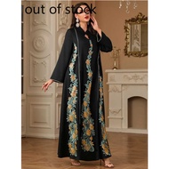 Ramadan Eid Muslim Dress For Women Abaya Embroidery Long Robe Morocco Dubai Kaftan Isl