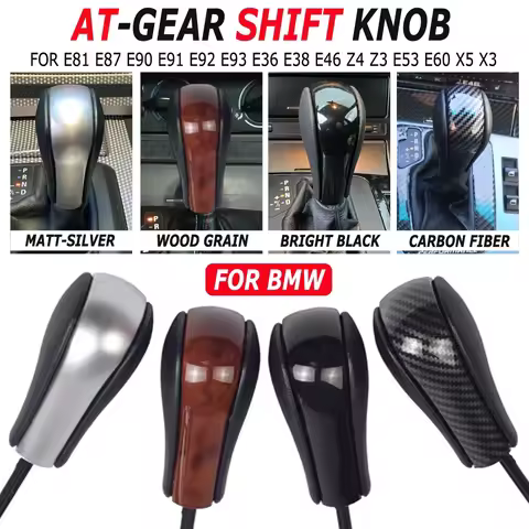 Automatic AT Short Long Gear Stick Car Shift Gear Knob For BMW E81 E82 E87 E90 E91 E92 E93 E36 E38 E
