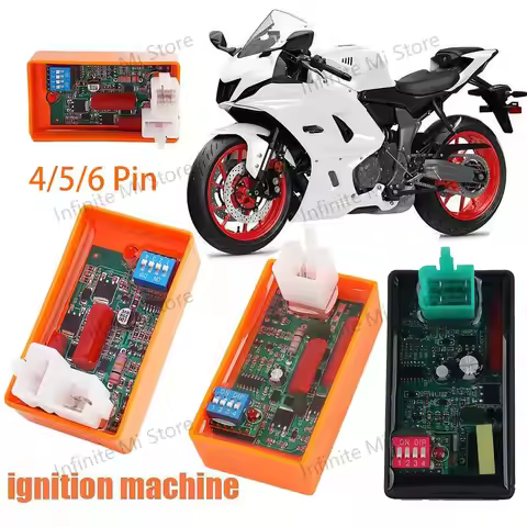 Motorcycle Lgnition 6 Pin 5 Pin AC CDI Box 4 Pin DC CDi with DIP Switch Speed limit4000-12000 for BI