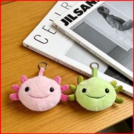 Cute Axolotl Plush Keychain Fluffy Pastel Color Stuffed Toy Plushie Bag Charm