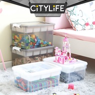 Citylife 16L/43L Transparent Organizer Stackable Storage Container Box With Extra Compartment Tray Lego X-60111218