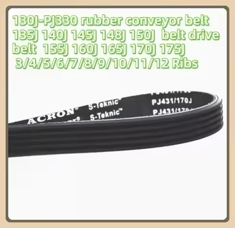PJ Ribbed Belt 130J 135/140j/145/148J150J belt drive belt 155J160J 165J 170J175J 3/4/5/6/7/8/9/10/11