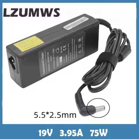 19V 3.95A 75W 5.5*2.5MM AC Notebook Charger Adapter For Toshiba C50 C55 L300 L355 L500 S50 S55 Lapto