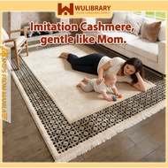 Wulibrary Carpet 140x200cm PREMIUM EMBOSSED Fluffy Carpet Faux Cashmere Carpet Floor Carpet