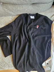 AMI Paris 紅心標誌針織外套