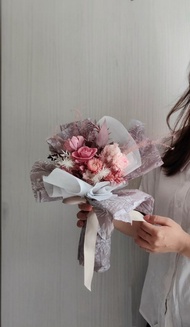 畢業禮物-永恆的愛-永生韓式花束畢業 老師禮物