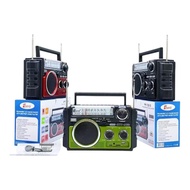 FEPE FP-722-S Professional Portable Radio Analog Tuning FM/AM/SW Bluetooth Speaker Solar Panel Radio