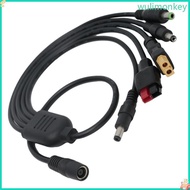 WU MultiInterface Solar Charging Cable Connecting DC7909 to XT60 DC5521 5525 6530