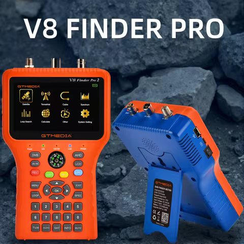 GTMEDIA V8 FINDER PRO 2 Satellite Finder Meter DVB-S2/T2/C Combo HD Digital 1080P Satfinder H.265 HE