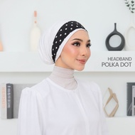 ALAYNA Headband Polka Dot | Anak Tudung Polkadot Inner Scarf Hijab Bandana Headband Muslimah