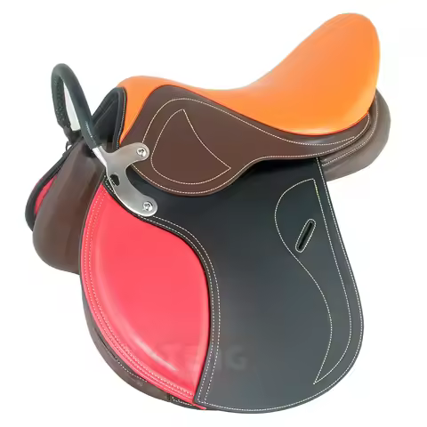 14.5" Pony Saddle Full Set Kids General Purpose Training Saddle With Handle Children Equestrian Gear