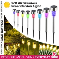 《 𝗦𝗧𝗔𝗜𝗡𝗟𝗘𝗦𝗦 𝗦𝗧𝗘𝗘𝗟 》 Waterproof Solar LED Light Lamp Outdoor Garden Walkway Pathway Landscape Yard La