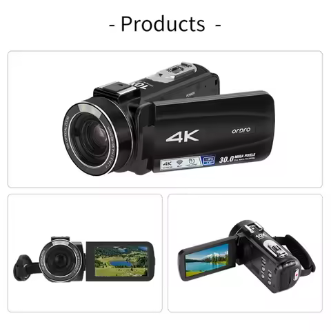 Z88 4K Professional Camcorder – 10X Optical Zoom, 3.0" IPS Touch Screen, Ideal for YouTube Vlogging,