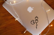 Decal Sticker Macbook Apple Stiker Marshmallow Kawaii Laptop