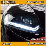 Car Styling for Audi A6 Headlight 2004-2011 A6 Head Light C5 C6 DRL Turn Signal Low High Beam Projec