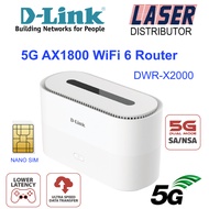 D-Link DWR X2000 5G Nano Sim Card Wi-Fi 6 AX1800 Gigabit Mobile Router